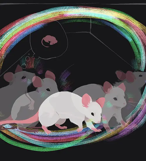 Illustrated graphic showing the movement of a mouse